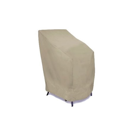 Eevelle Meridian Stackable Patio Chair Cover, Khaki, 23 in L x 45 in W x 32 in H MDCHRSTK_23W_32D_45H-KHA